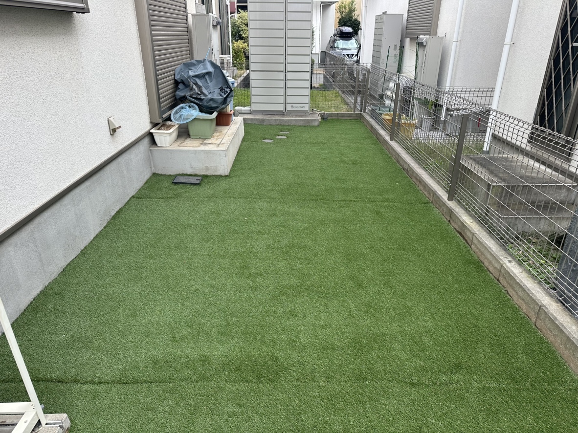 作業後の様子_人工芝施工_立川市02